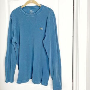 Lacoste Devanlay Waffle Knit Cotton Crew Neck Long Sleeve Pullover Shirt